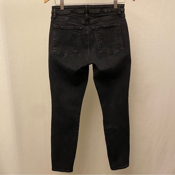 LOFT 4 (27) Curvy Skinny Jeans Washed Black Mid Rise Women’s Stretch - Picture 14 of 16